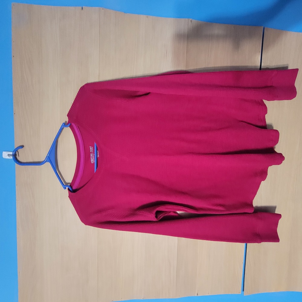 Starting Point | Waffle Knit | Red | Large | Sweater | Womens